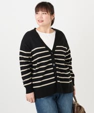 OLCKA05099 eur3(エウルキューブ) 【大きいサイズ/洗える】Vネックカーディガン アイボリー(80)