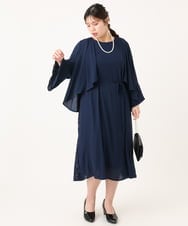 OLCLA06099 eur3(エウルキューブ) 【大きいサイズ】レースコンビボレロ ネイビー(57)