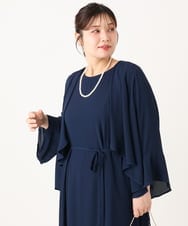 OLCLA06099 eur3(エウルキューブ) 【大きいサイズ】レースコンビボレロ ネイビー(57)