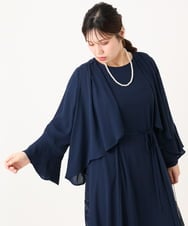 OLCLA06099 eur3(エウルキューブ) 【大きいサイズ】レースコンビボレロ ネイビー(57)