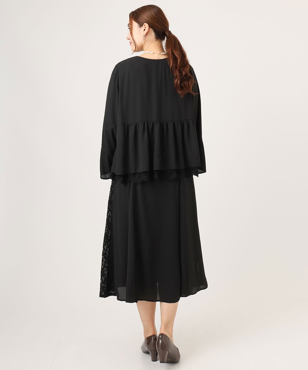 OLCLA06099 eur3(エウルキューブ) 【大きいサイズ】レースコンビボレロ ブラック(94)
