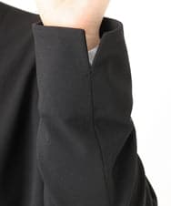 OLDLA02179 eur3(エウルキューブ) 【大きいサイズ/11号サイズあり】カットジョーゼットノーカラージャケット ブラック(94)