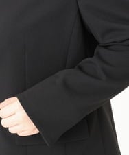 OLDLA02179 eur3(エウルキューブ) 【大きいサイズ/11号サイズあり】カットジョーゼットノーカラージャケット ブラック(94)