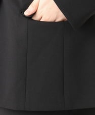 OLDLA02179 eur3(エウルキューブ) 【大きいサイズ/11号サイズあり】カットジョーゼットノーカラージャケット ブラック(94)