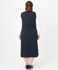 OLEBD20179 eur3(エウルキューブ) 【大きいサイズ/11号サイズあり/洗える/セットアップ対応】Wクロス2WAYワンピース ネイビー(57)