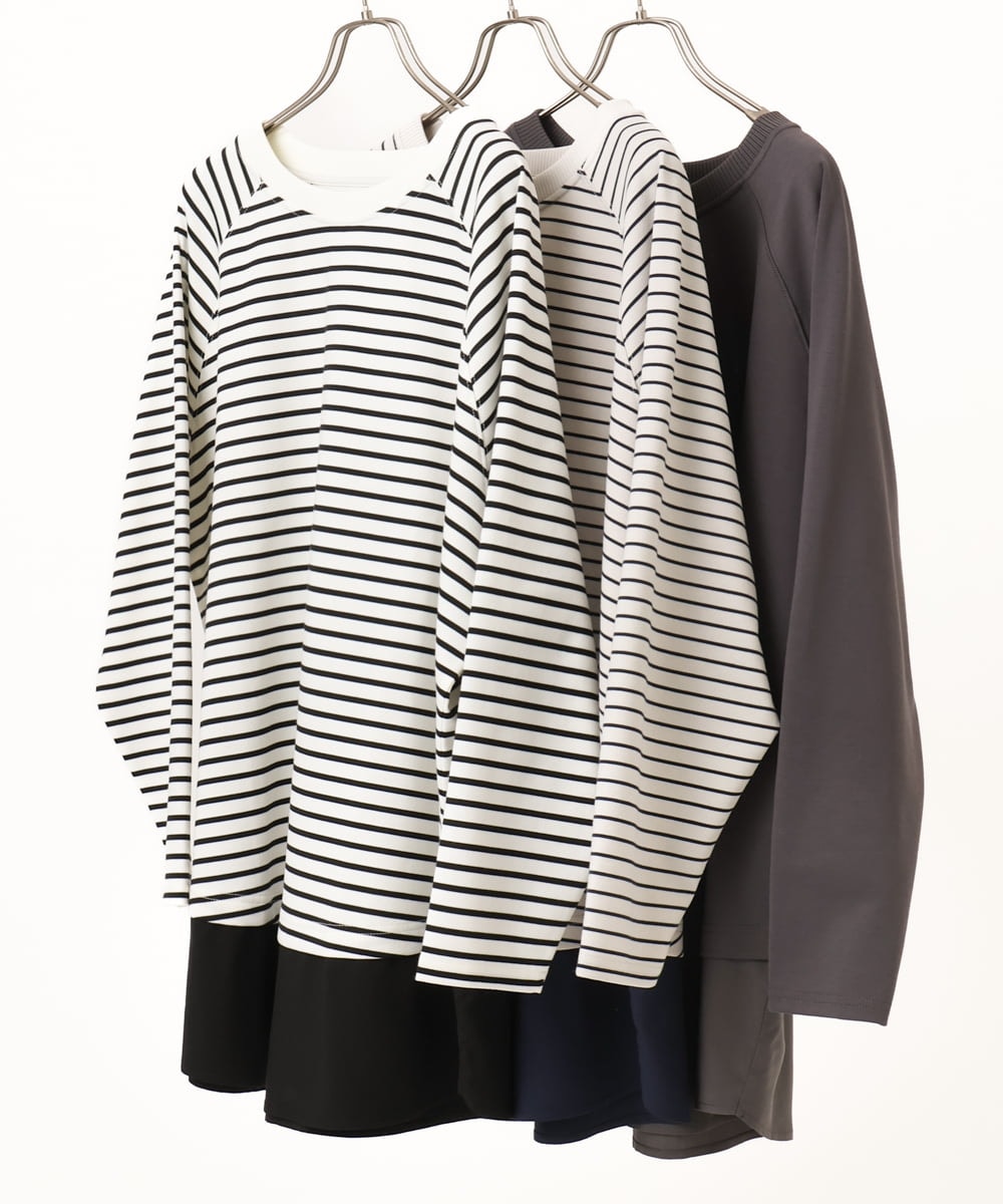 OLECD06099 eur3(エウルキューブ) 【大きいサイズ】ドッキングプルオーバー ダークグレー(93)