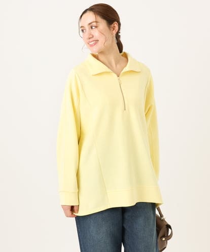 OLECD09099 eur3 【大きいサイズ】ハーフジップダンボールプルオーバー