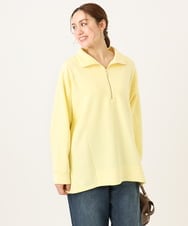 OLECD09099 eur3(エウルキューブ) 【大きいサイズ】ハーフジップダンボールプルオーバー ライトイエロー(20)