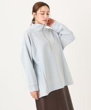 OLECD09099 eur3(エウルキューブ) 【大きいサイズ】ハーフジップダンボールプルオーバー ライトブルー(50)