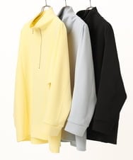 OLECD09099 eur3(エウルキューブ) 【大きいサイズ】ハーフジップダンボールプルオーバー ブラック(94)