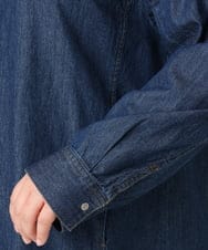 OLEDD10129 eur3(エウルキューブ) 【大きいサイズ】デニムフーディ―シャツチュニック ネイビー(57)