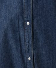 OLEDD10129 eur3(エウルキューブ) 【大きいサイズ】デニムフーディ―シャツチュニック ネイビー(57)