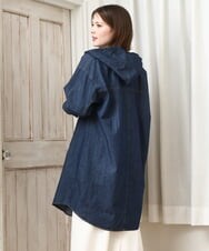 OLEDD10129 eur3(エウルキューブ) 【大きいサイズ】デニムフーディ―シャツチュニック ネイビー(57)