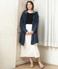 OLEDD10129 eur3(エウルキューブ) 【大きいサイズ】デニムフーディ―シャツチュニック ネイビー(57)