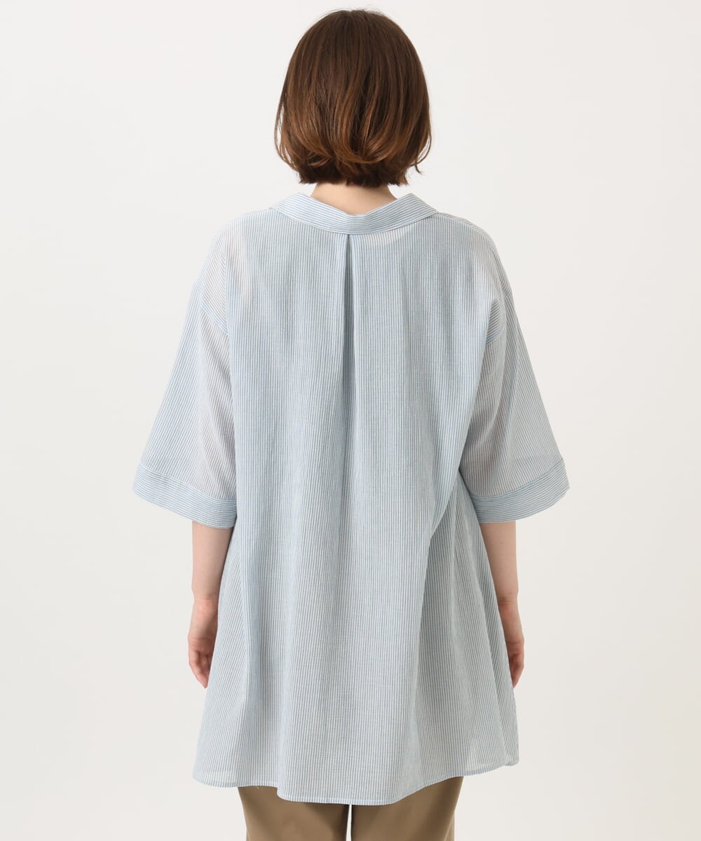 OLEGD04089 eur3(エウルキューブ) 【大きいサイズ】コットンシアーチュニック ブルー