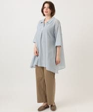 OLEGD04089 eur3(エウルキューブ) 【大きいサイズ】コットンシアーチュニック ブルー