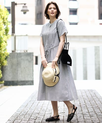 OLEGD14109  【大きいサイズ/a.v.v×eur3】ピンタックワンピース