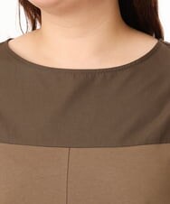 OLEGD24129 eur3(エウルキューブ) 【大きいサイズ】切り替えコンビワンピース モカ
