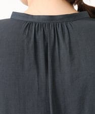 OLEKA05099 eur3(エウルキューブ) 【大きいサイズ】サテンギャザーチュニック ネイビー(57)