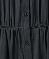 OLEKA05099 eur3(エウルキューブ) 【大きいサイズ】サテンギャザーチュニック ネイビー(57)