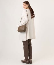 OLEKA05099 eur3(エウルキューブ) 【大きいサイズ】サテンギャザーチュニック アイボリー(80)