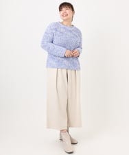 OLFAD10099 eur3(エウルキューブ) 【大きいサイズ】ミックスカラーラメニット ライトブルー(50)