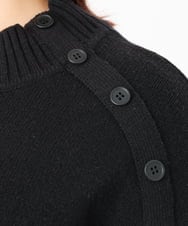 OLFBD16089 eur3(エウルキューブ) 【大きいサイズ】パネルボーダー配色ラインニット ブラック(94)