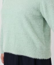 OLFBD17099 eur3(エウルキューブ) 【大きいサイズ】キラキラシャギーニット ライトグリーン(30)