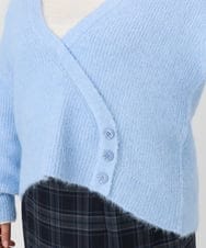 OLFBD18079 eur3(エウルキューブ) 【大きいサイズ/a.v.v×eur3】カシュクール風ニット ライトブルー(50)