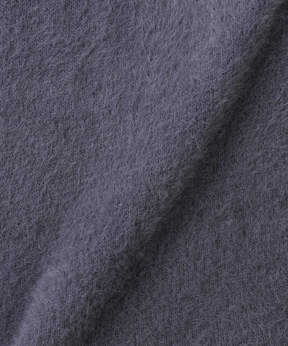 OLFBD19069 eur3(エウルキューブ) 【大きいサイズ/a.v.v×eur3】フェザーヤーンVネックニット ダークグレー(93)