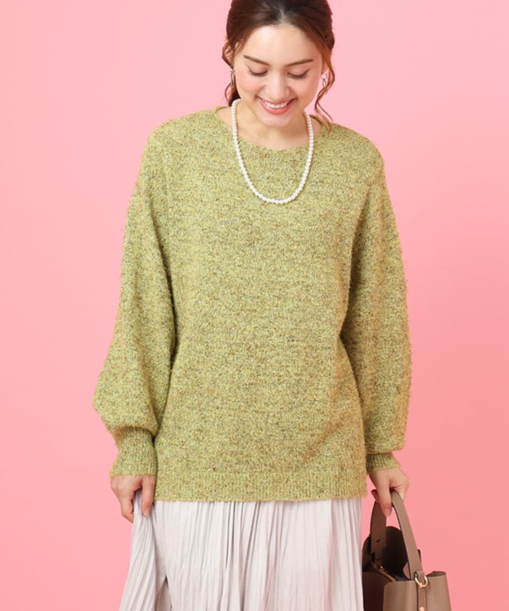 OLFBD20119 eur3(エウルキューブ) 【大きいサイズ】ミックスヤーンニット イエロー(25)