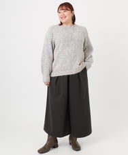 OLFBD20119 eur3(エウルキューブ) 【大きいサイズ】ミックスヤーンニット ホワイト(90)