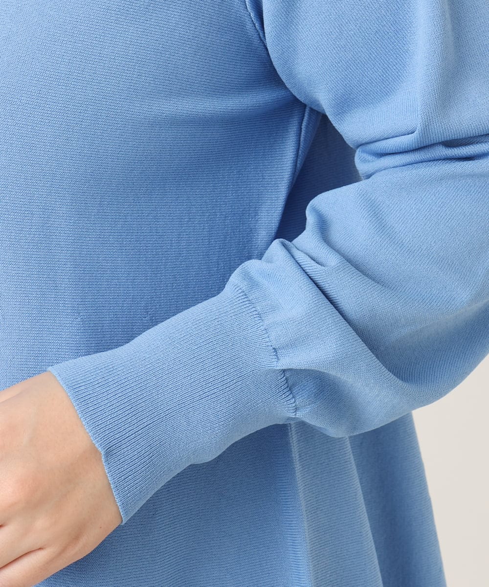 OLFCD01089 eur3(エウルキューブ) 【大きいサイズ】ペプラムニット ライトブルー(50)
