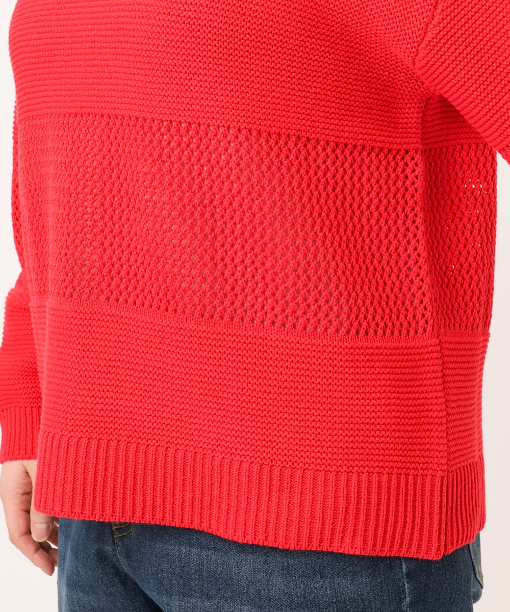 OLFCD03074 eur3(エウルキューブ) 【大きいサイズ/a.v.v×eur3】メッシュニット レッド(05)