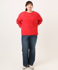 OLFCD03074 eur3(エウルキューブ) 【大きいサイズ/a.v.v×eur3】メッシュニット レッド(05)