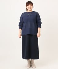 OLFCD03074 eur3(エウルキューブ) 【大きいサイズ/a.v.v×eur3】メッシュニット ネイビー(57)