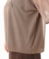 OLFHD07069 eur3(エウルキューブ) 【大きいサイズ/a.v.v×eur3】シア―ロゴプリントニット モカ