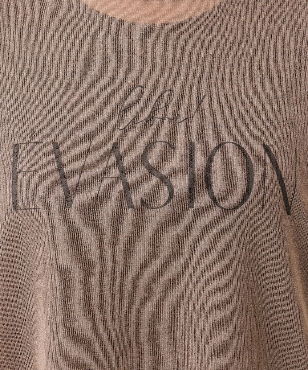 OLFHD07069 eur3(エウルキューブ) 【大きいサイズ/a.v.v×eur3】シア―ロゴプリントニット モカ