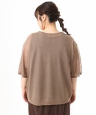 OLFHD07069 eur3(エウルキューブ) 【大きいサイズ/a.v.v×eur3】シア―ロゴプリントニット モカ