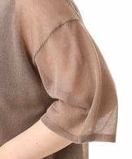 OLFHD07069 eur3(エウルキューブ) 【大きいサイズ/a.v.v×eur3】シア―ロゴプリントニット モカ