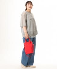 OLFHD07069 eur3(エウルキューブ) 【大きいサイズ/a.v.v×eur3】シア―ロゴプリントニット グレー