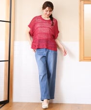 OLFHD08089 eur3(エウルキューブ) 【大きいサイズ】テープヤーンベスト ピンク