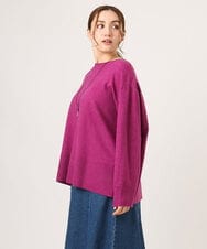 OLFLA07079 eur3(エウルキューブ) 【大きいサイズ】ボクシーシルエットニット ピンク(03)