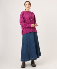 OLFLA07079 eur3(エウルキューブ) 【大きいサイズ】ボクシーシルエットニット ピンク(03)