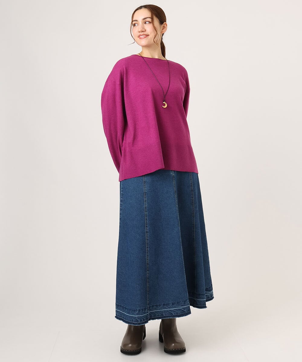OLFLA07079 eur3(エウルキューブ) 【大きいサイズ】ボクシーシルエットニット ピンク(03)