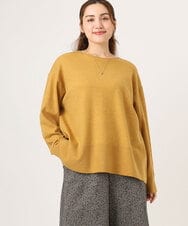 OLFLA07079 eur3(エウルキューブ) 【大きいサイズ】ボクシーシルエットニット マスタード(26)