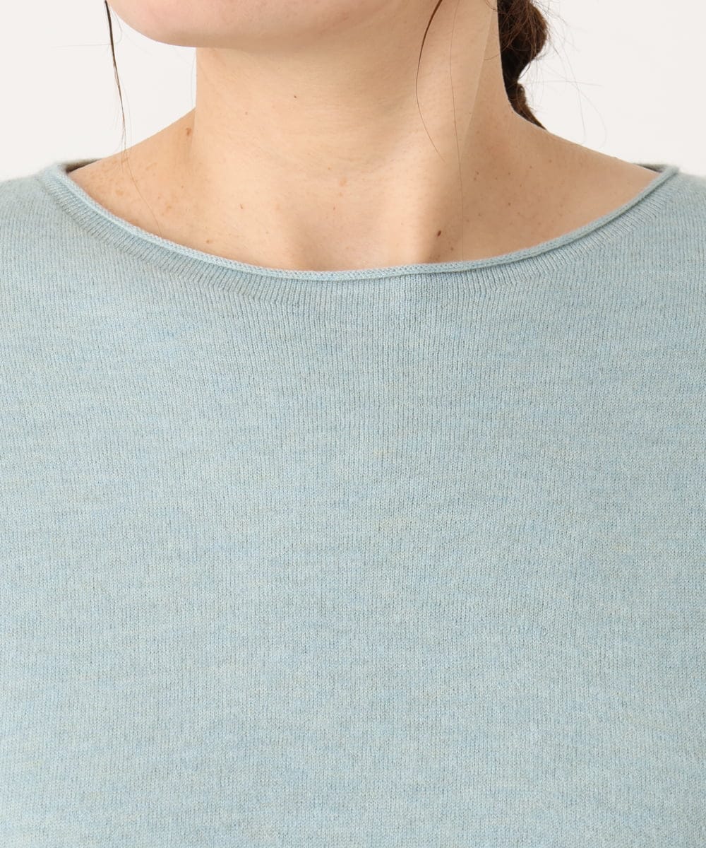 OLFLA07079 eur3(エウルキューブ) 【大きいサイズ】ボクシーシルエットニット ライトグリーン(30)
