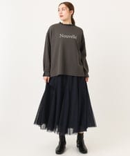 OLHBD09119 eur3(エウルキューブ) 【大きいサイズ】チュールスカート ネイビー(57)