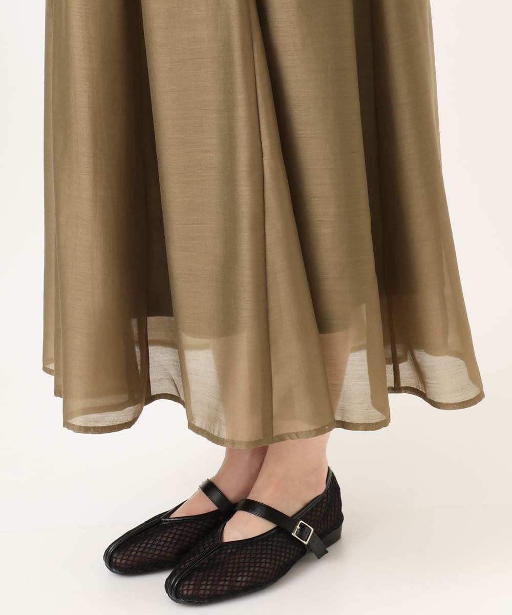 OLHGD06119 eur3(エウルキューブ) 【大きいサイズ】シア―エステルスカート カーキ