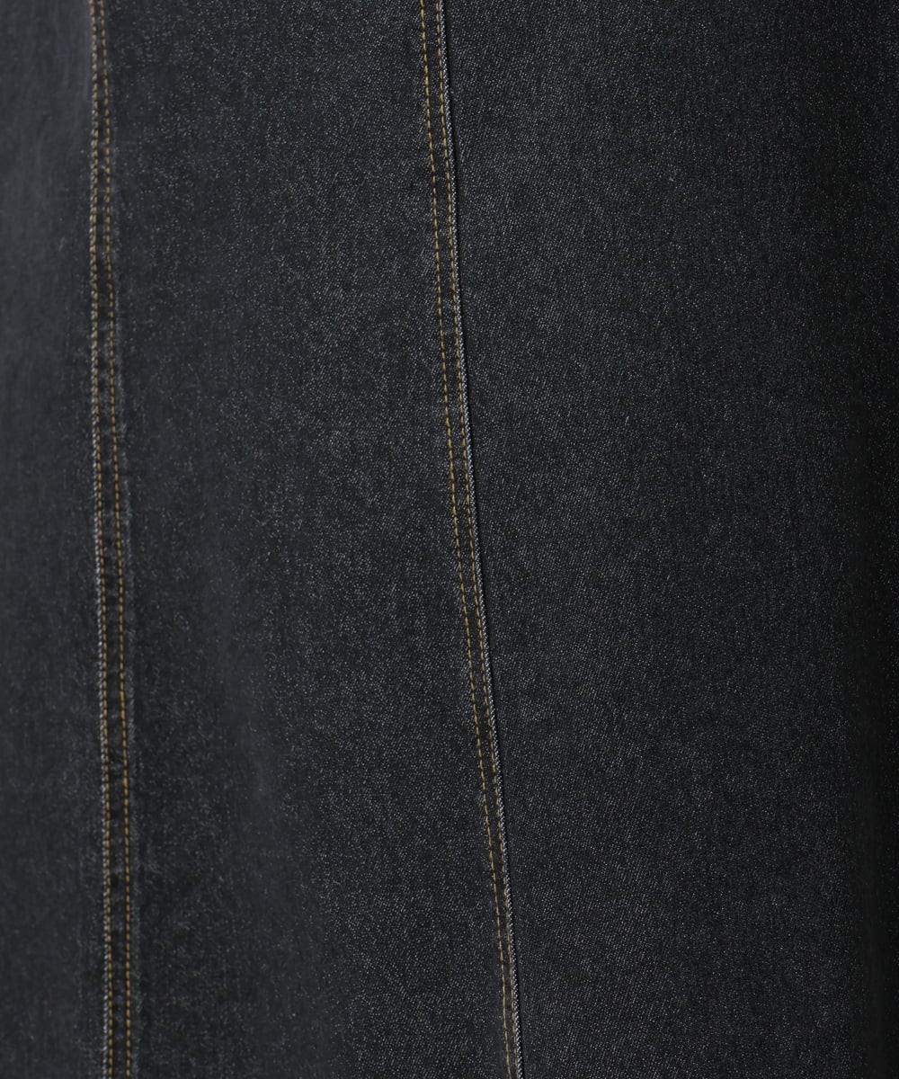 OLHKA04109 eur3(エウルキューブ) 【大きいサイズ】ストレッチデニムロングスカート ブラック(94)